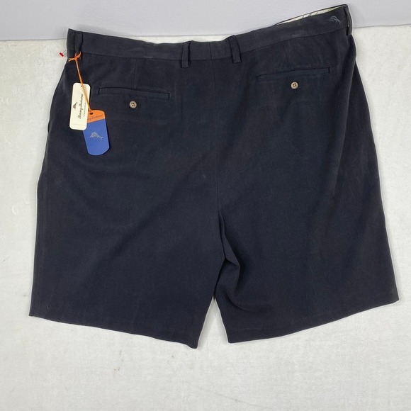 NWT Tommy Bahama Black Pleated St. Thomas Silk Blend Shorts Men's 42x9.5 - Picture 4 of 5